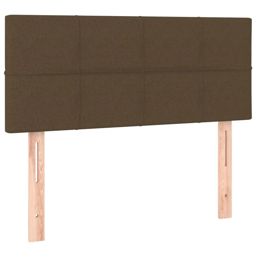 Sommier à lattes de lit matelas et LED Marron foncé 120x200 cm - 7