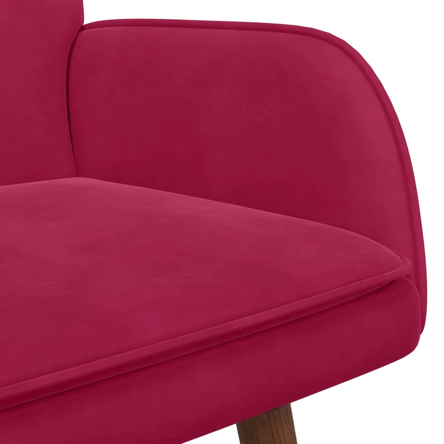 Sofa 2 places Bordeaux 115 x 61 x 87 cm Velours - 7