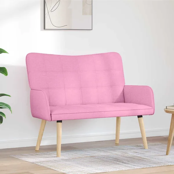 Sofa 2 places Rose 115 x 61 x 87 cm Tissu