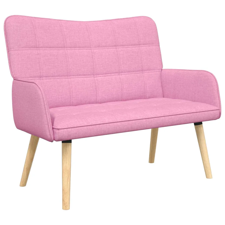 Sofa 2 places Rose 115 x 61 x 87 cm Tissu - 2