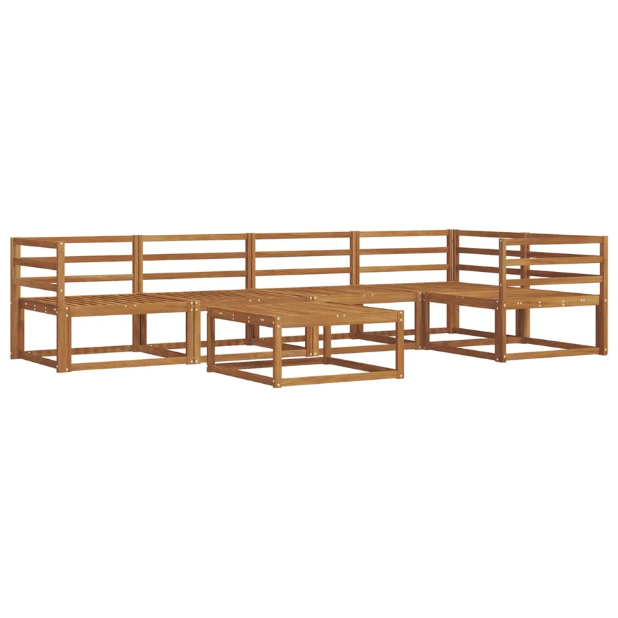 Ensemble de canapés d'extérieur 6 pcs Naturel - 2