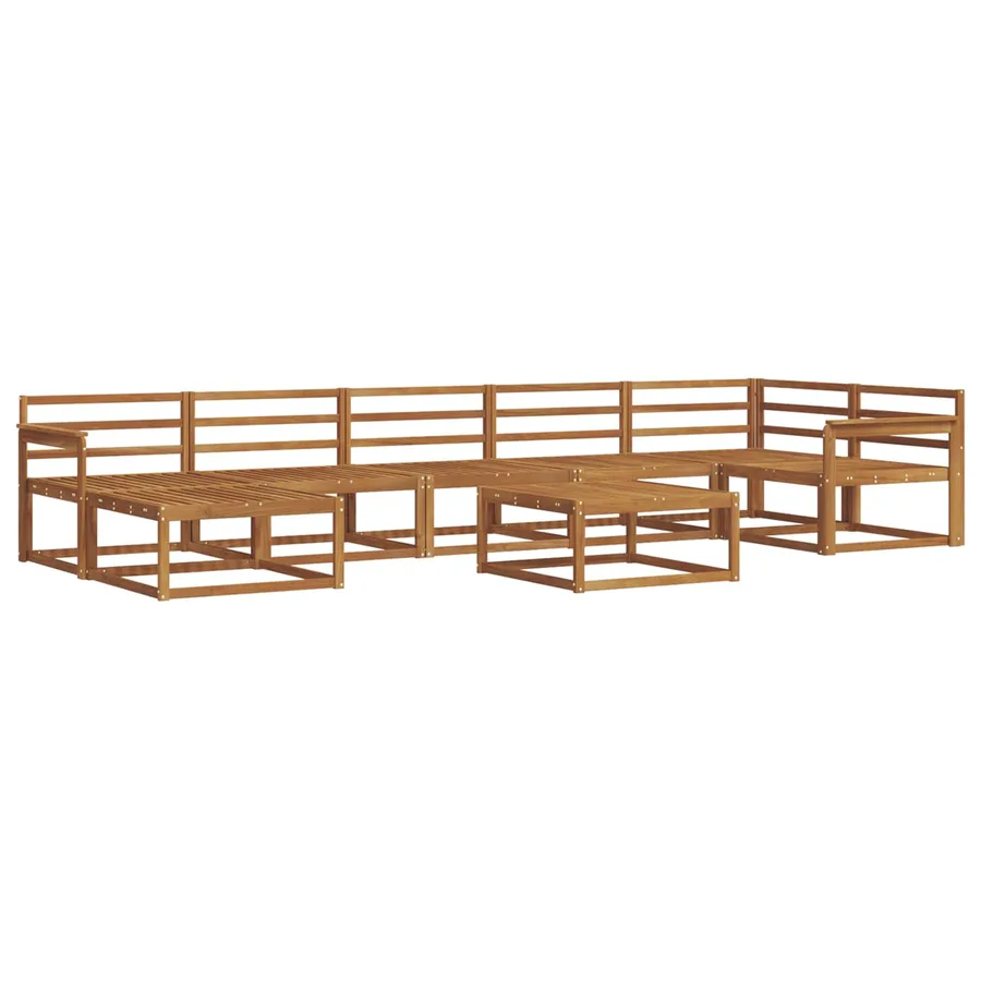 Ensemble de canapés d'extérieur 8 pcs Naturel - 2