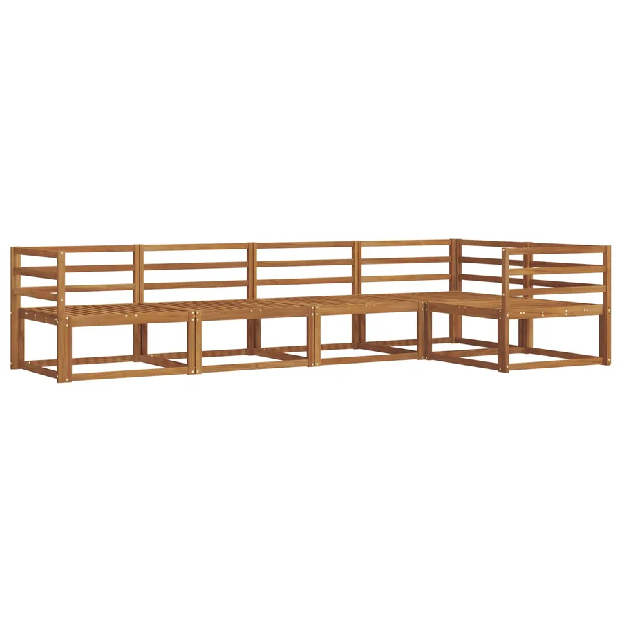 Ensemble de canapés d'extérieur 5 pcs Naturel - 2