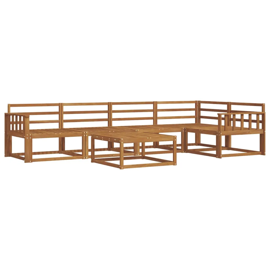 Ensemble de canapés d'extérieur 6 pcs Naturel - 2