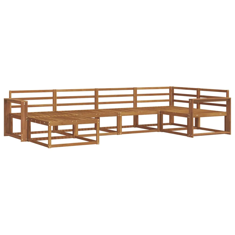 Ensemble de canapés d'extérieur 6 pcs Naturel - 2