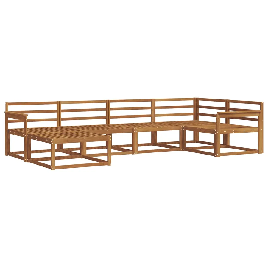 Ensemble de canapés d'extérieur 6 pcs Naturel - 2