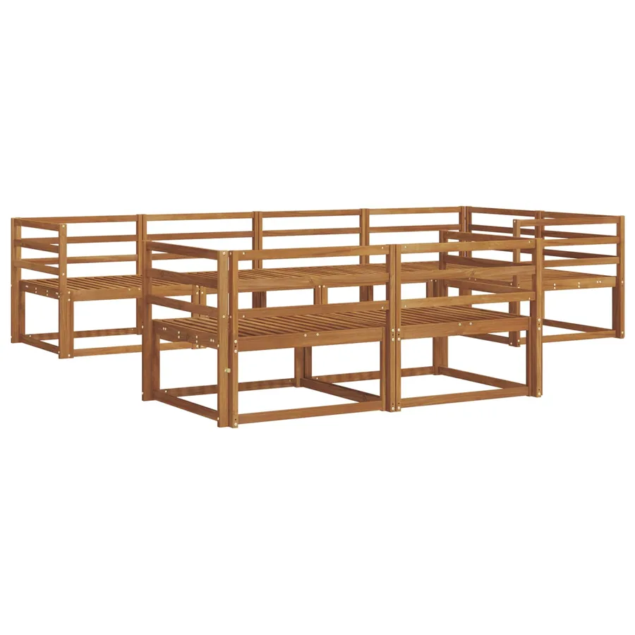 Ensemble de canapés d'extérieur 7 pcs Naturel - 2