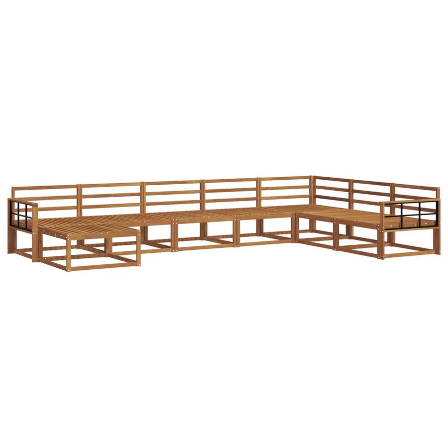 Ensemble de canapés d'extérieur 8 pcs Naturel - 2