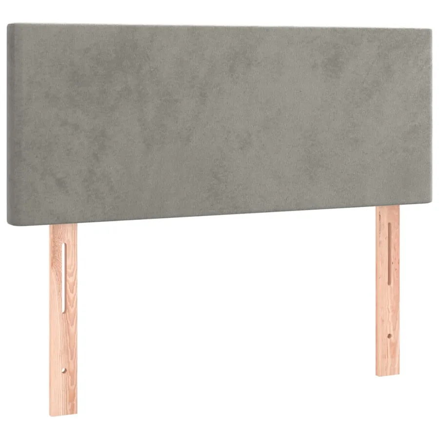 Sommier à lattes de lit et matelas Gris clair 80x200 cm Velours - 6