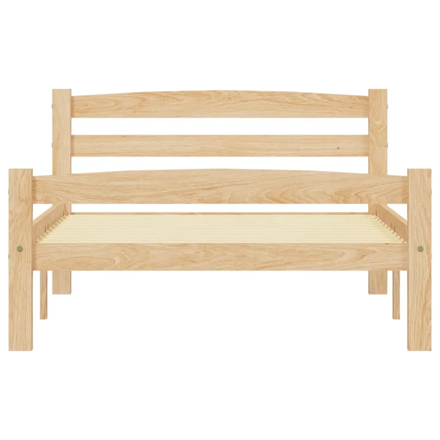 Cadre de lit sans matelas bois massif de pin 100x200 cm - 4
