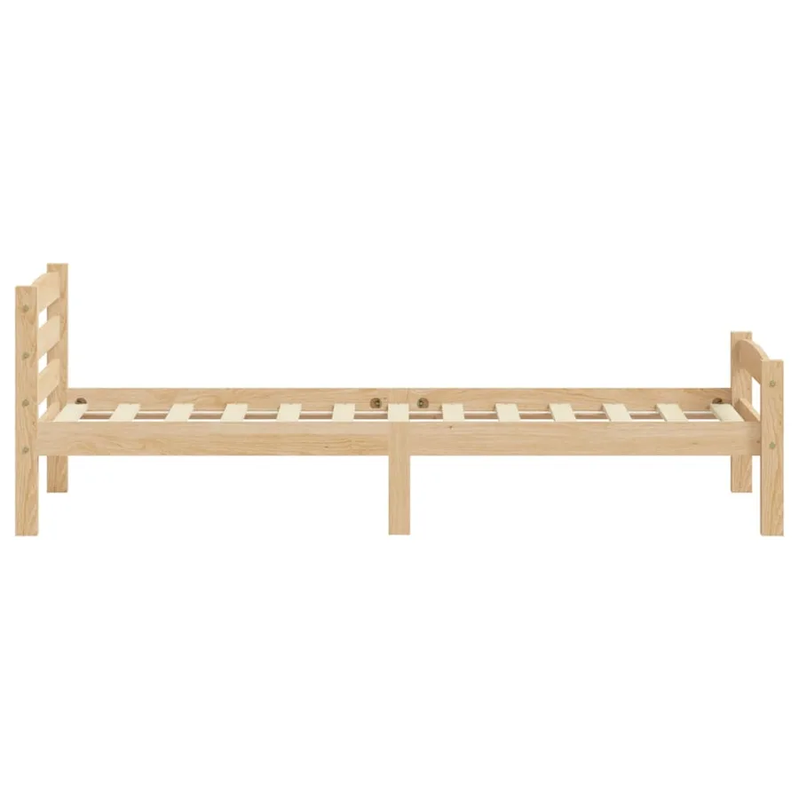 Cadre de lit sans matelas bois massif de pin 100x200 cm - 5