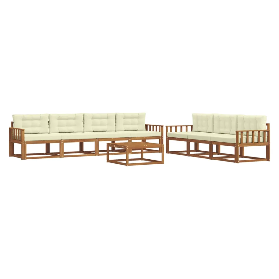 Ensemble de canapés d'extérieur 8 pcs Naturel et Crème - 2