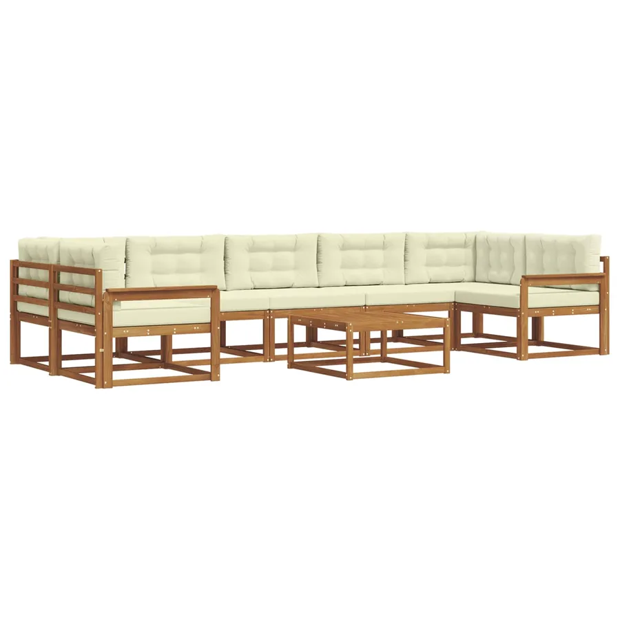 Ensemble de canapés d'extérieur 8 pcs Naturel et Crème - 2