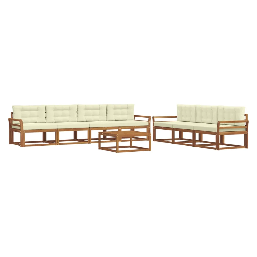 Ensemble de canapés d'extérieur 8 pcs Naturel et Crème - 2