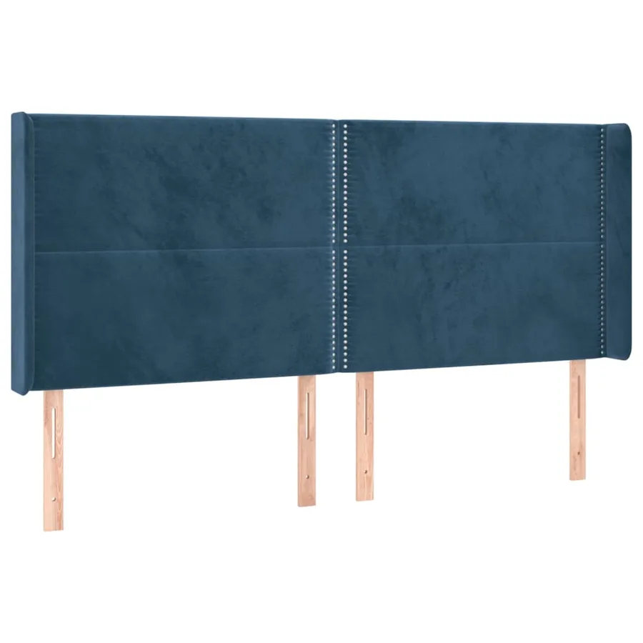 Sommier à lattes de lit matelas et LED Bleu foncé 200x200 cm - 7