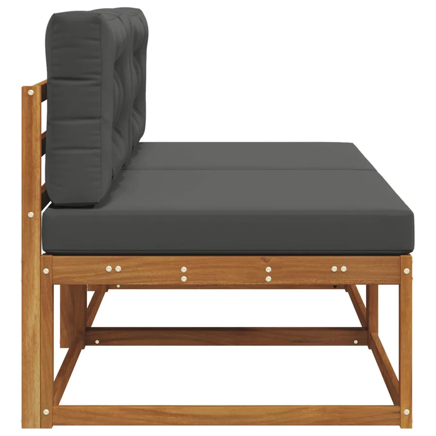 Sofa de milieu extérieur avec coussin 2 Pièce Naturel - 4
