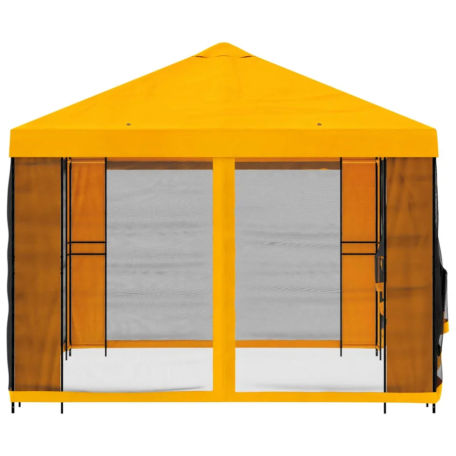 Abri de jardin avec parois 4 × 3 m Jaune Polyester et Acier - 6