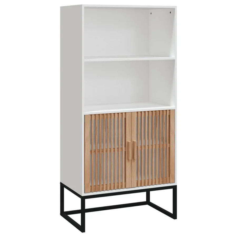 Buffet blanc 60x35x125 cm bois d'ingénierie - 2