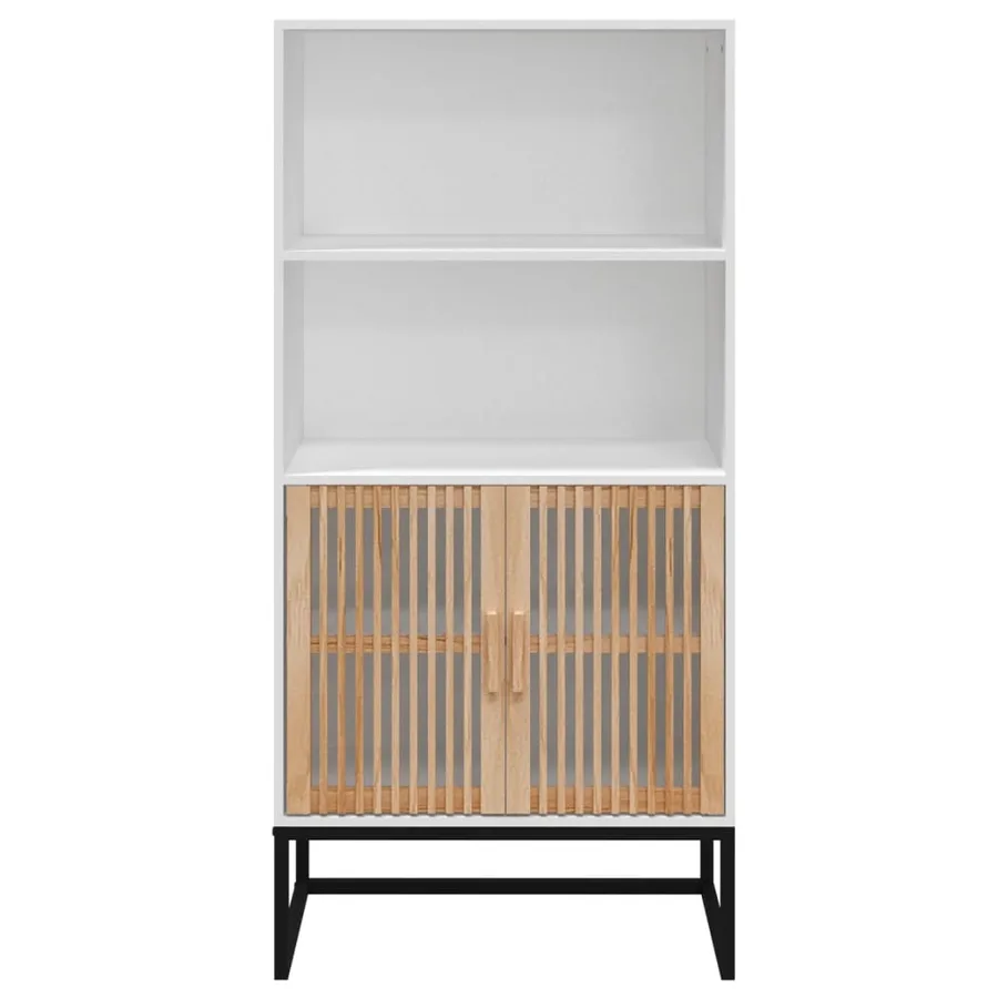 Buffet blanc 60x35x125 cm bois d'ingénierie - 5