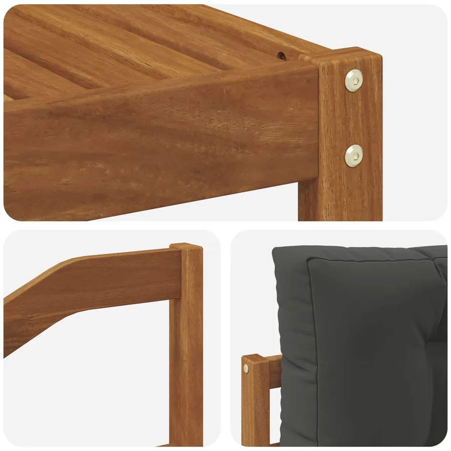 Ensemble de canapés d'extérieur 6 pcs Naturel et Anthracite - 7