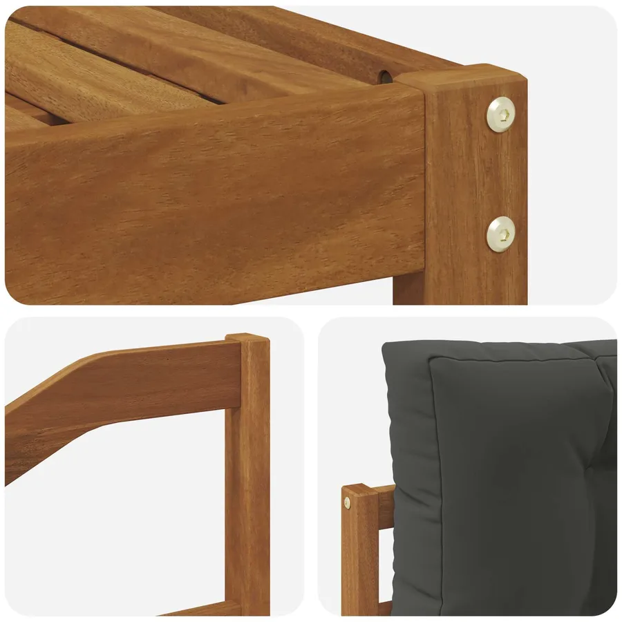 Ensemble de canapés d'extérieur 7 pcs Naturel et Anthracite - 6