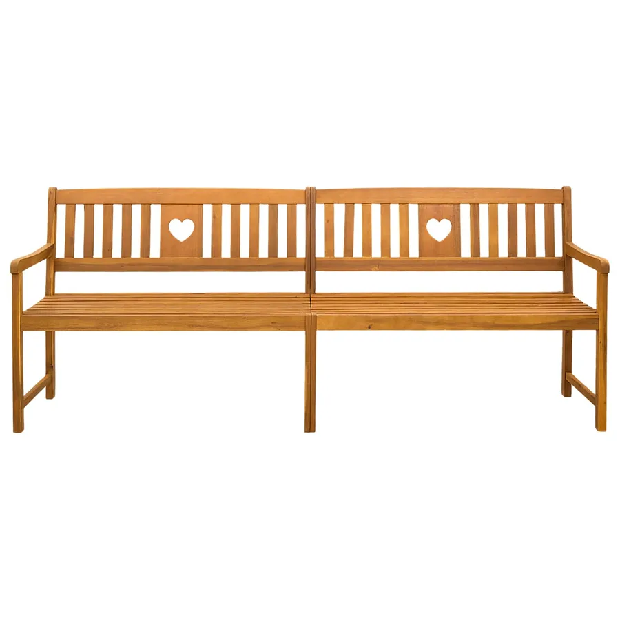 Banc extérieur Naturel 220 x 55,5 x 90 cm Bois d'Acacia Massif - 3