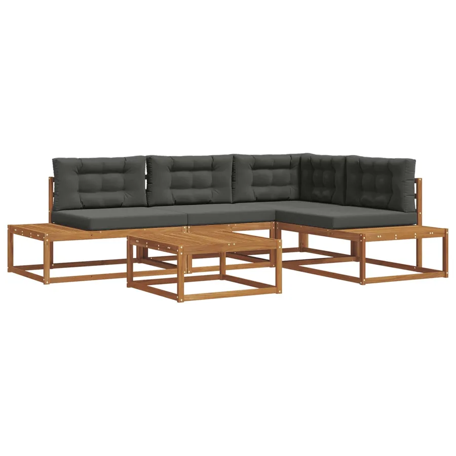 Ensemble de canapés d'extérieur Naturel et Anthracite - 2