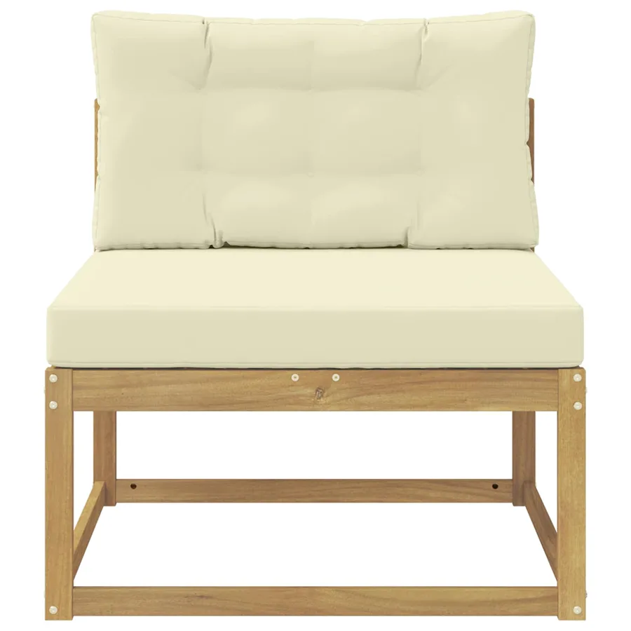 Sofa de milieu extérieur Polyester Blanc - 3