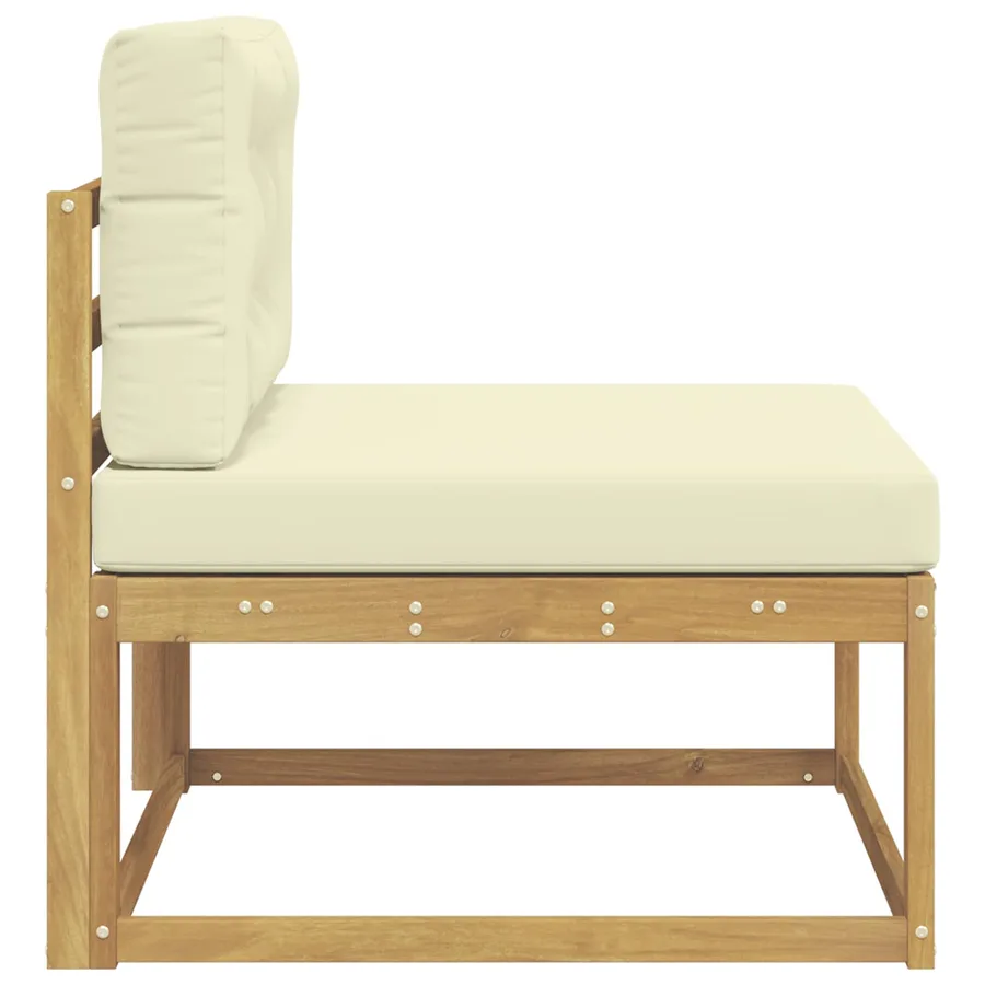 Sofa de milieu extérieur Polyester Blanc - 4
