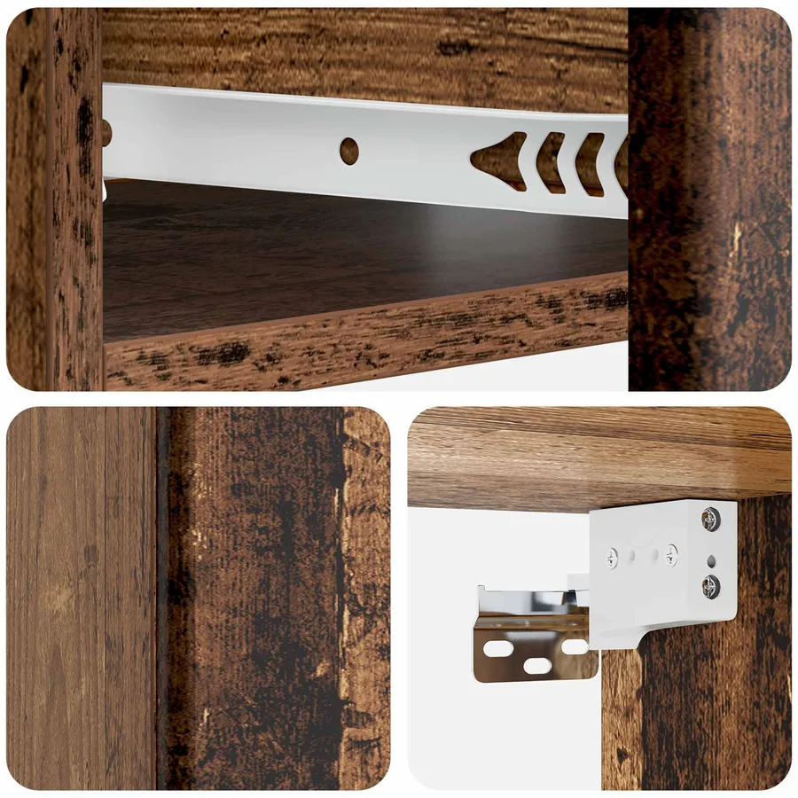 Table d'appoint murale Bois ancien 59 x 34,5 x 17 cm - 8