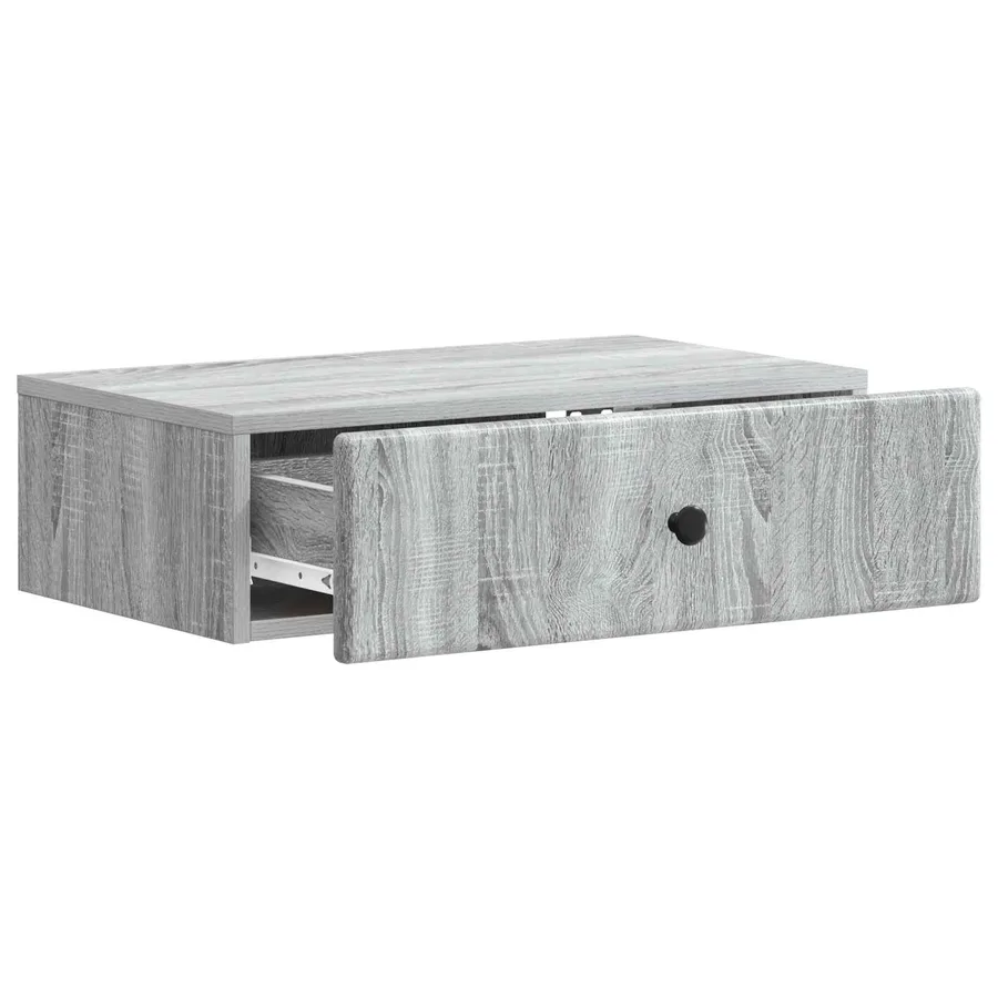 Table d'appoint murale Sonoma gris 59 x 34,5 x 17 cm - 4