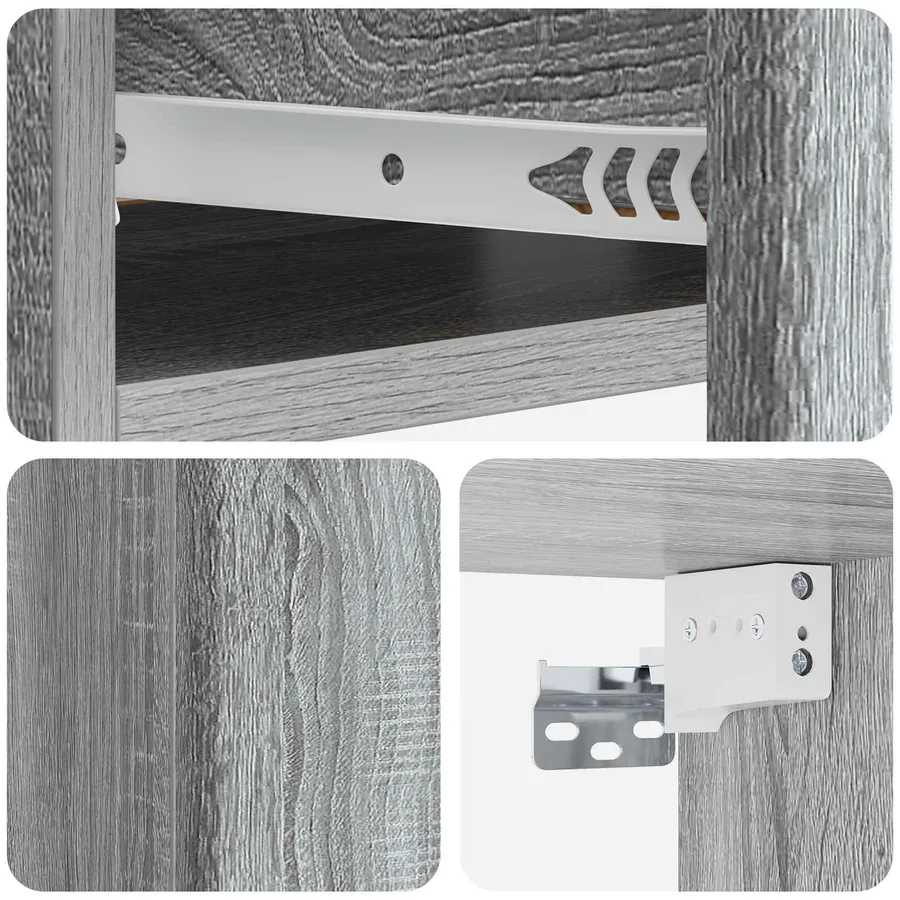 Table d'appoint murale Sonoma gris 59 x 34,5 x 17 cm - 8