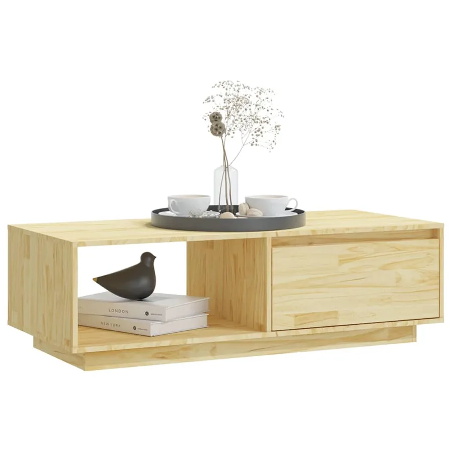 Table basse 110x50x33,5 cm bois de pin massif - 4