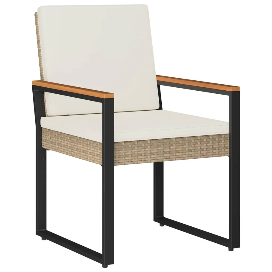 Ensemble de meubles d'extérieur 4 pcs Beige et blanc crème - 4