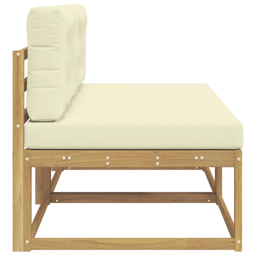 2 Pièce Sofa de milieu extérieur Polyester Blanc - 4