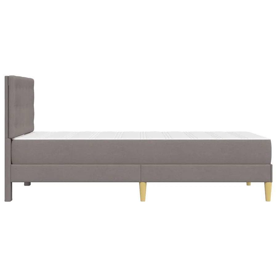 Cadre de lit avec matelas Taupe 80 x 200 cm Tissu - 7