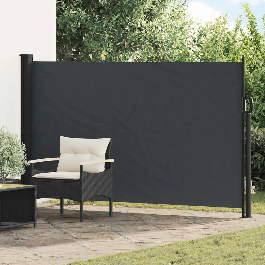 Store latéral rétractable Noir 300 x 170 cm Polyester