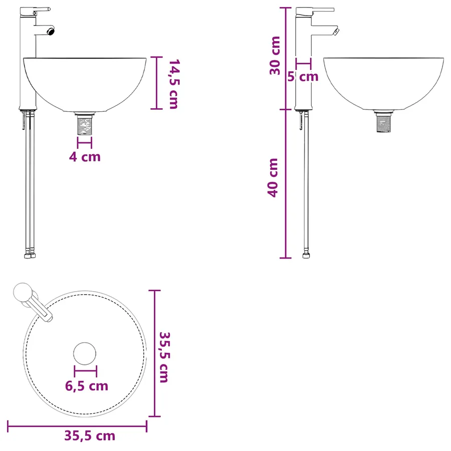 Ensemble d'armoire de salle de bain 5 pcs Blanc - 16