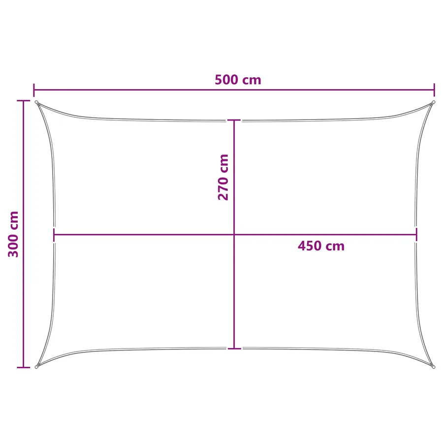 Voile d'ombre Bleu et Blanc 3 x 5 m HDPE - 8