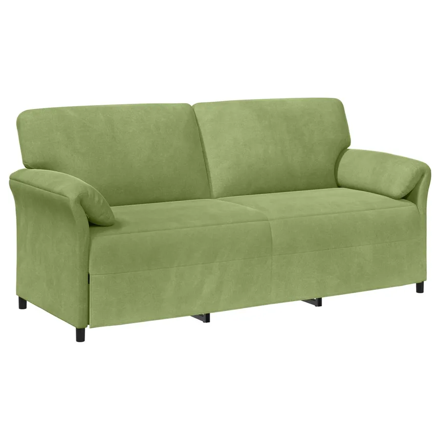 Sofa 3 places Vert clair 198 x 83 x 95 cm Velours - 2
