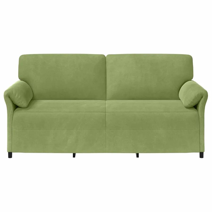 Sofa 3 places Vert clair 198 x 83 x 95 cm Velours - 3