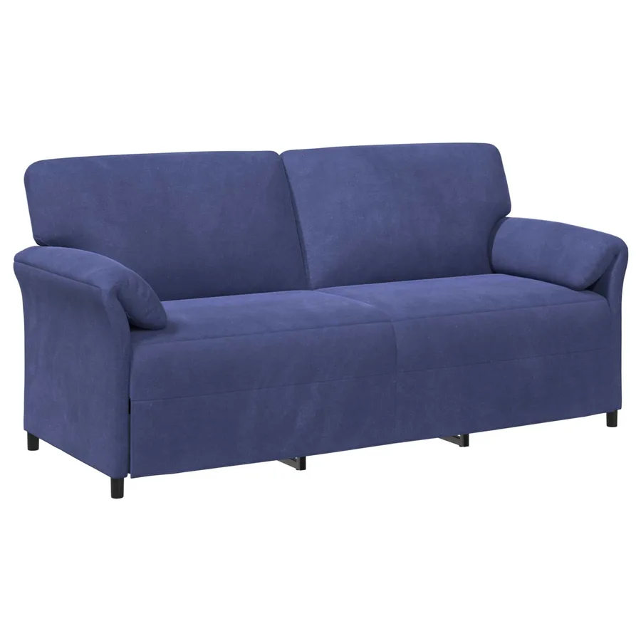 Sofa 3 places Bleu police 198 x 83 x 95 cm Velours - 2