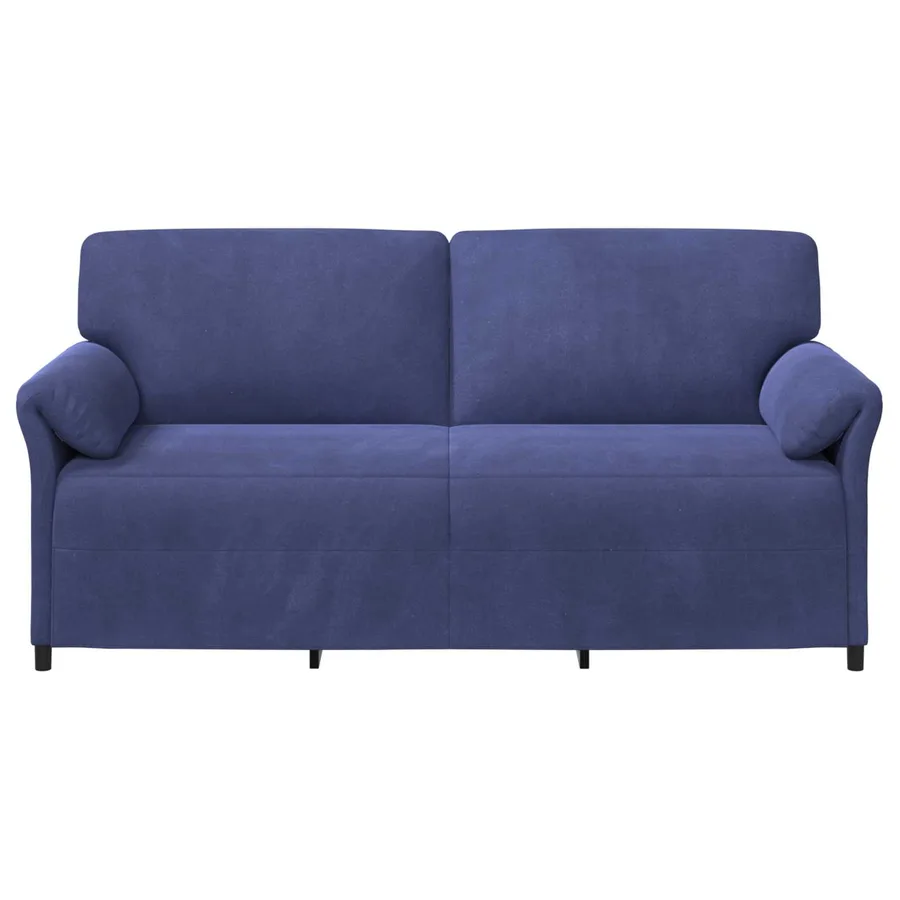 Sofa 3 places Bleu police 198 x 83 x 95 cm Velours - 3