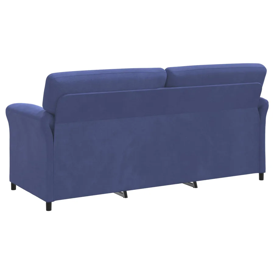 Sofa 3 places Bleu police 198 x 83 x 95 cm Velours - 5