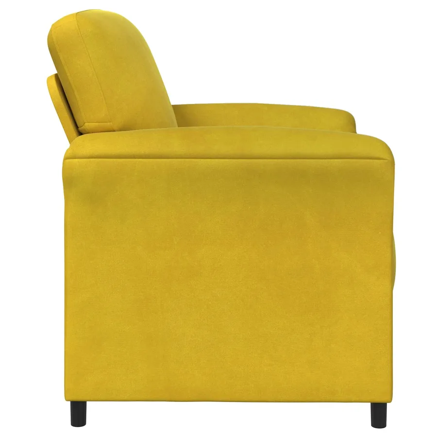 Canapé 1 place Jaune 88 x 83 x 95 cm Velours - 4