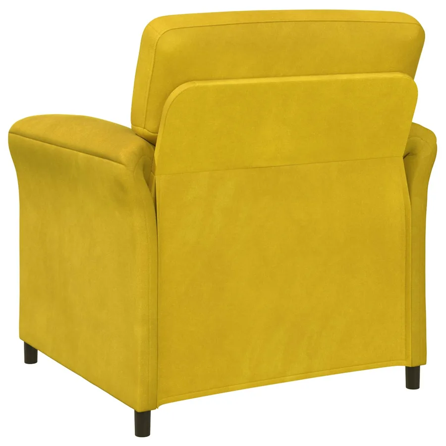 Canapé 1 place Jaune 88 x 83 x 95 cm Velours - 5