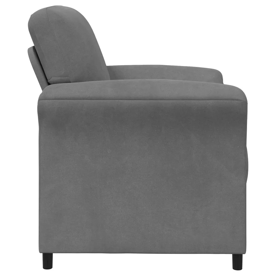 Canapé 1 place Gris foncé 88 x 83 x 95 cm Velours - 4