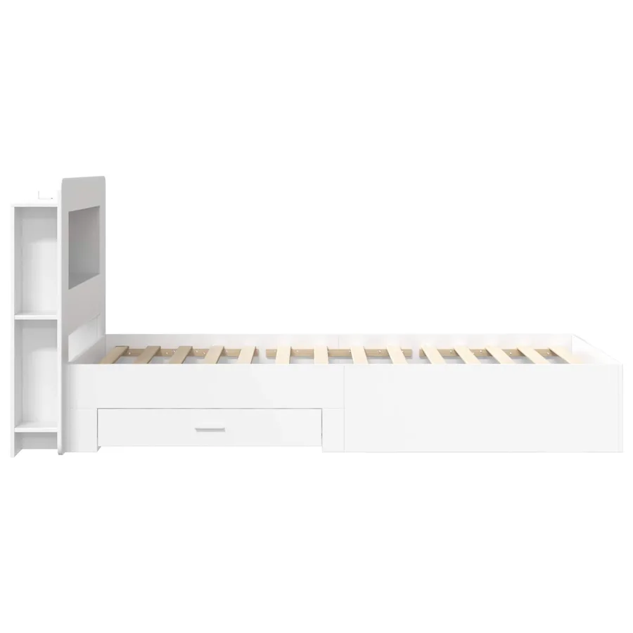 Cadre de lit avec rangement Blanc 98,5 x 200 cm - 4