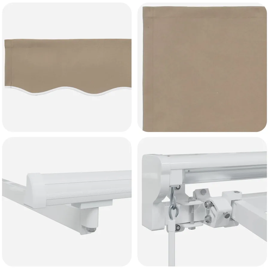 Auvent rétractable manuel Beige 4 × 3 m - 7