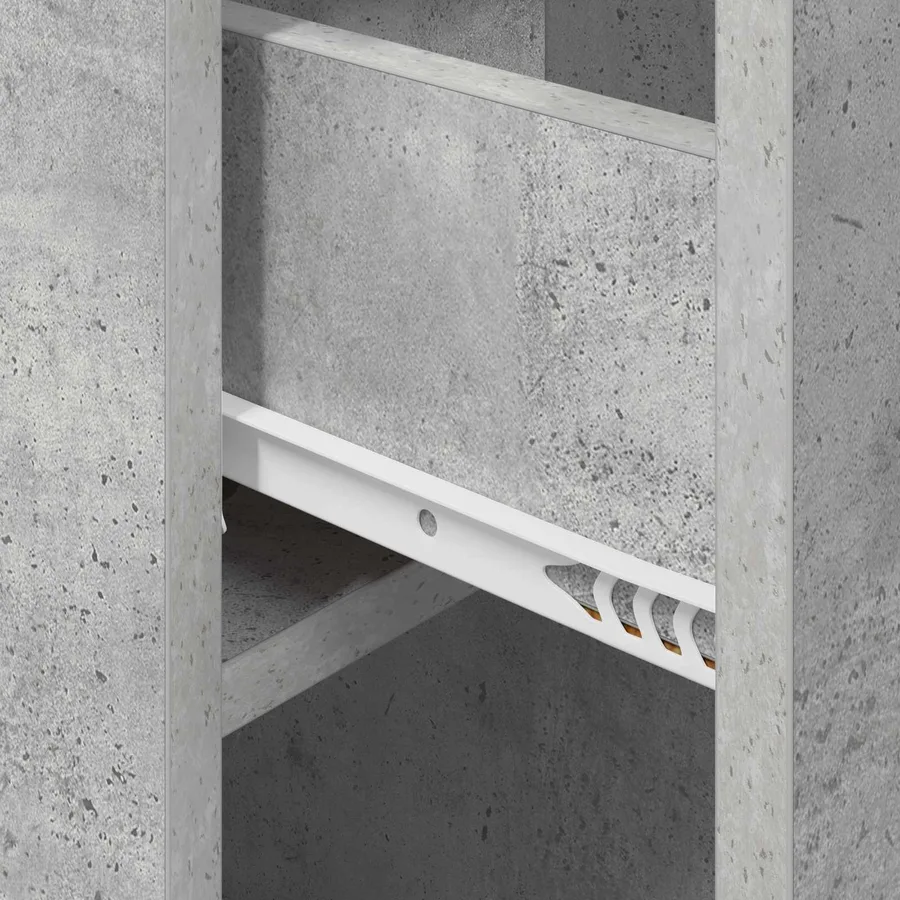 Armoire de lit Gris béton 29 x 31,5 x 49 cm Bois d'ingénierie - 10
